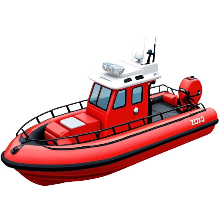 Rescue Boat - Zodiac Pro 850 (Model Year: 2022) (Iconic colour: Red and black) emoji