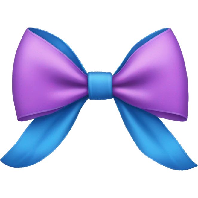 Big blue bow emoji