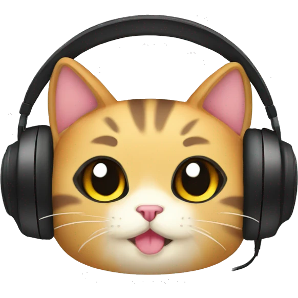 chiby girl streamer cat headphone emoji