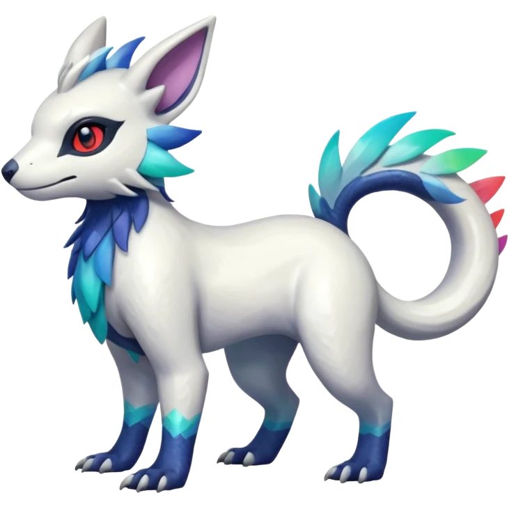 Shiny Iridescent Linoone-Absol-Trico-Hybrid (Full body) emoji