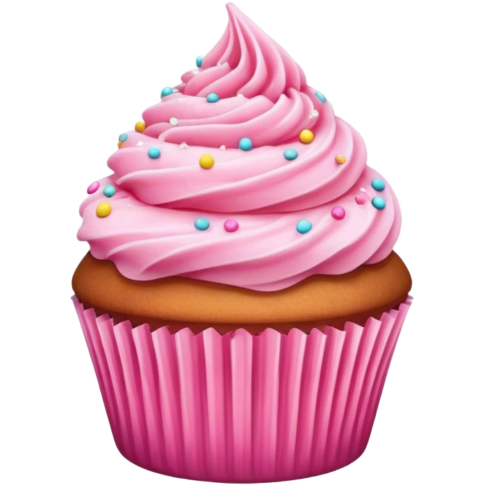 cupcake with pink icing emoji