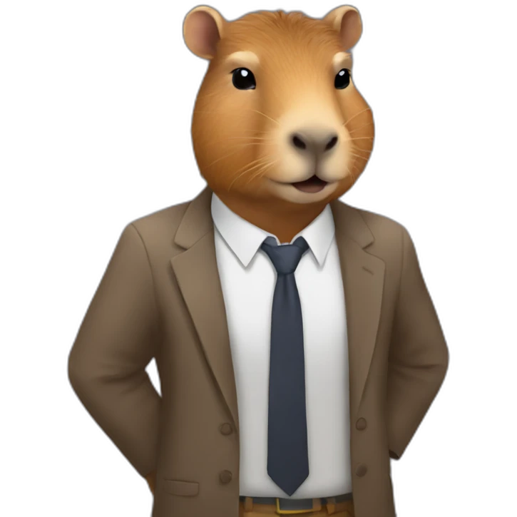 Capybara geography teacher emoji