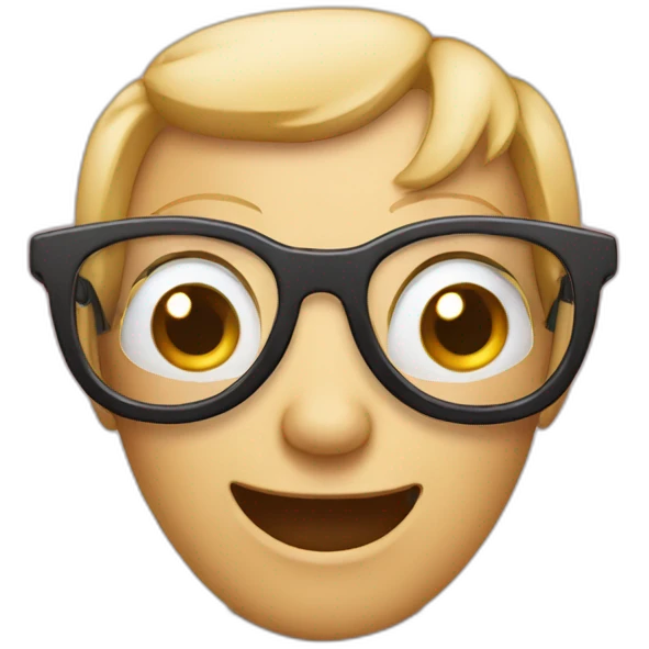 Emojie avec lunette en dessous des yeux emoji