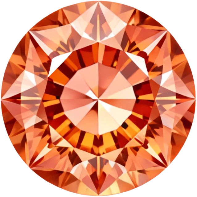 Padparadscha sapphire gemstone with unique salmon pink-orange color and brilliant facets emoji