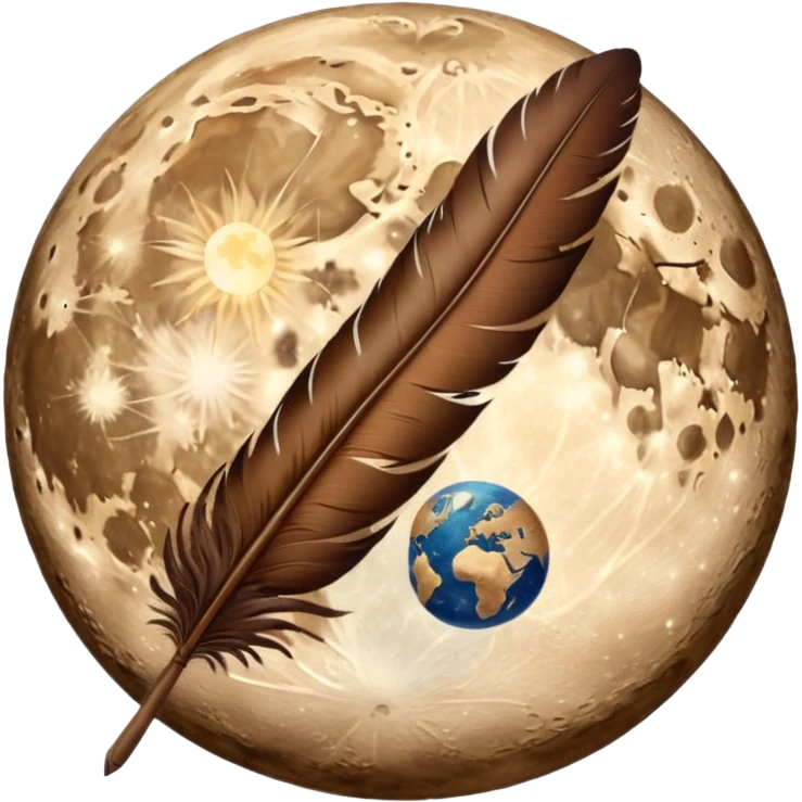 🪶📜🤎🌕🪐ترکیب اینها با هم emoji