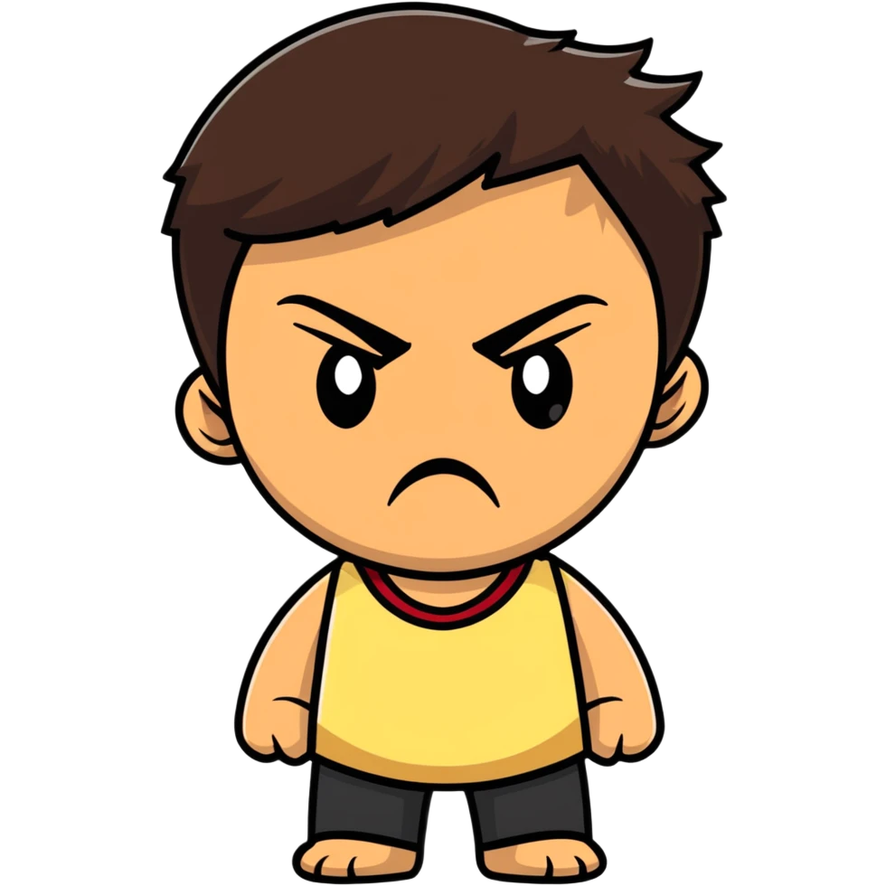 Angry brunette tan skin  emoji
