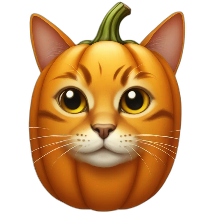 Pumpkin cat emoji