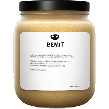 body scrub pot with label emoji
