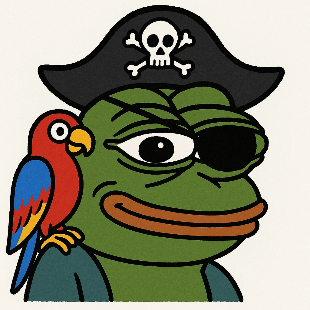 pirate with eye patch and parrot emoji