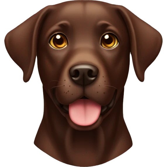 Chocolate Labrador dog emoji