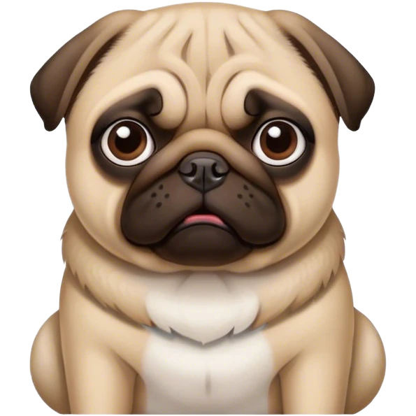 Pug protesting emoji