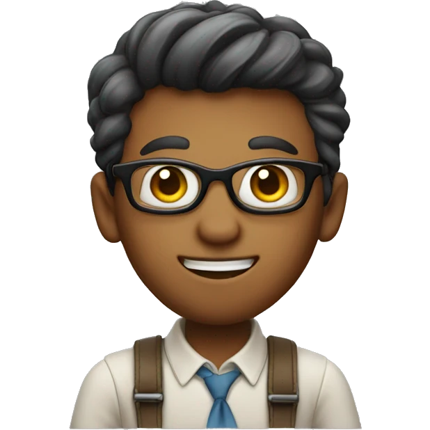 nerd with up finger emoji