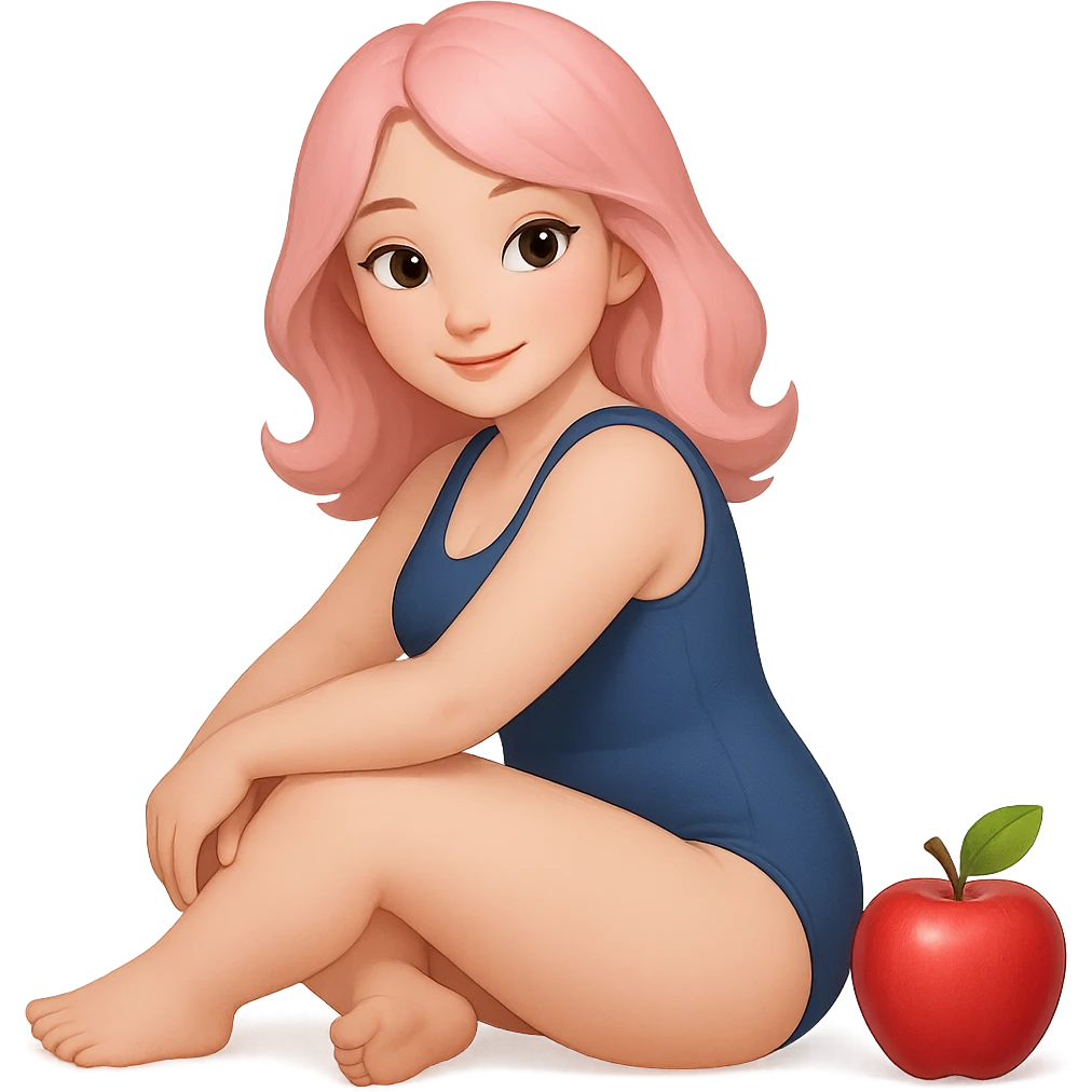 Change hair color to pastel pink, keep all other features the same, SFW, no background emoji