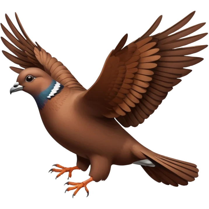 brown pigeon flying emoji