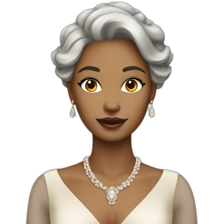 elegant lady dressed in a luxurious attire emoji