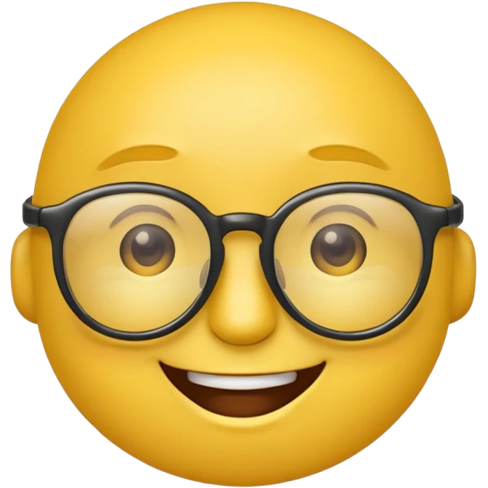 yellow emoji in glasses emoji