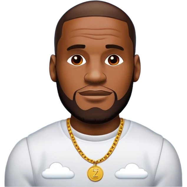 lebron james coin emoji  and text niggas in the sky emoji
