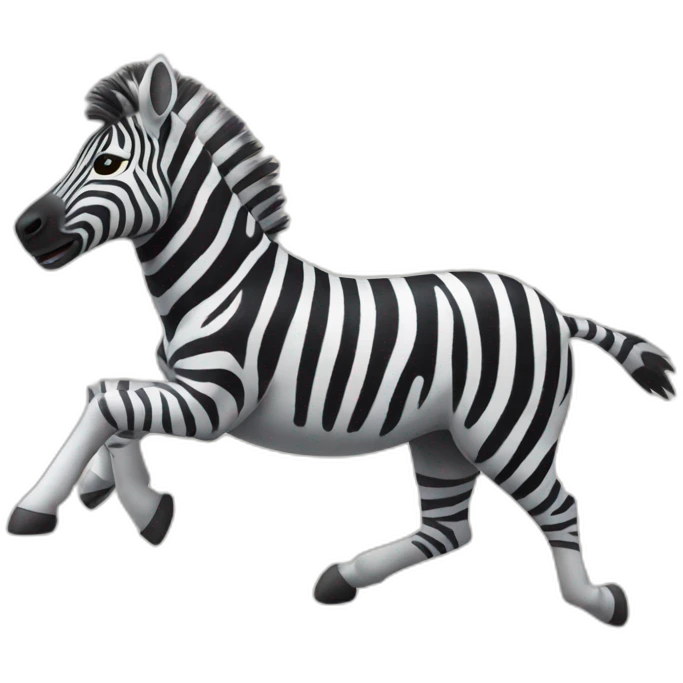 a zebra running emoji