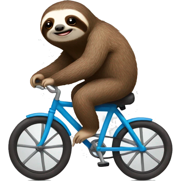 Sloth riding a bike emoji