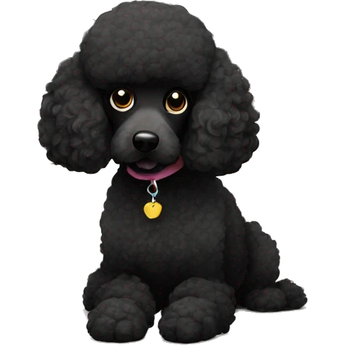 black poodle in house emoji