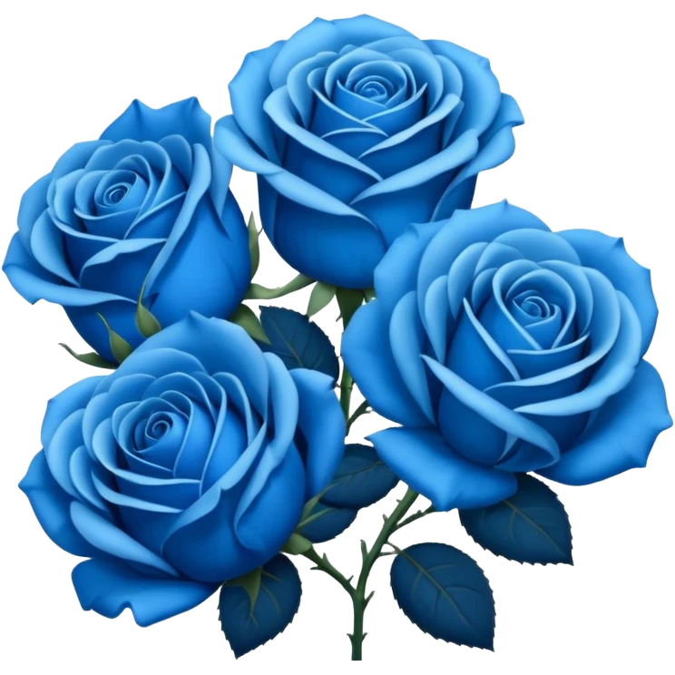 Blue roses emoji