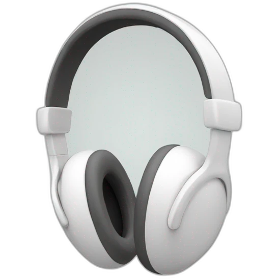 White simple headphones emoji
