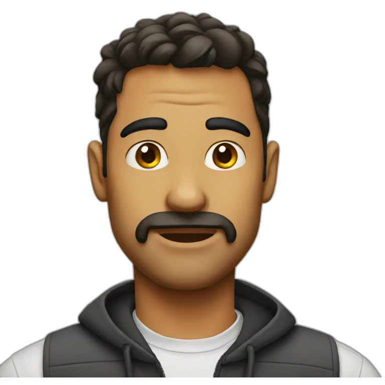 Man in duck face emoji