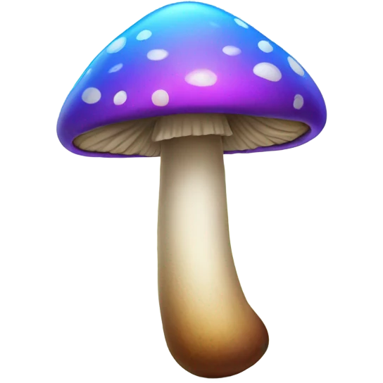 Colorful happy mushroom emoji