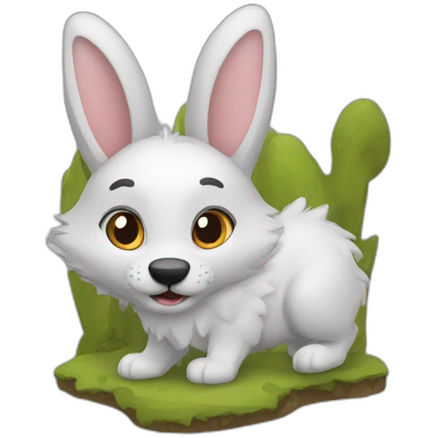 Lapin et loup emoji