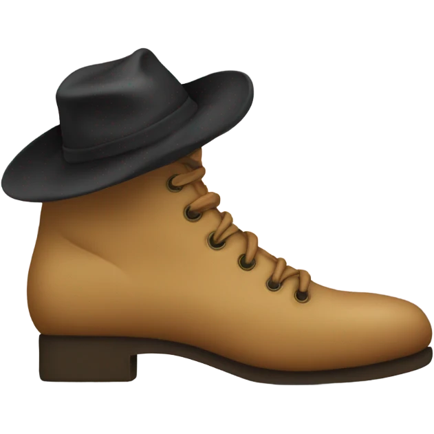 Foot with a hat on each tow  emoji