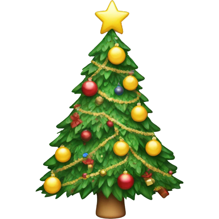 Decorated Christmas tree emoji