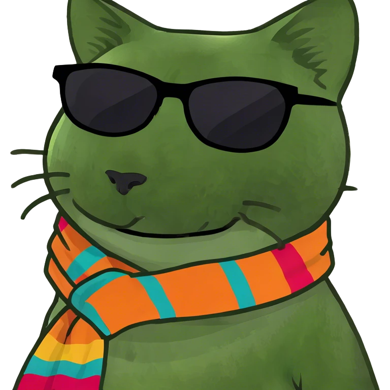 Cat with sunglasses emoji