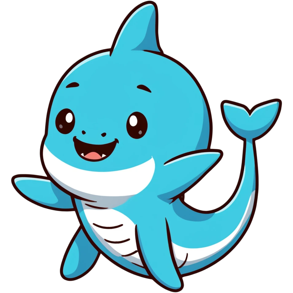 baby shark with shoe emoji