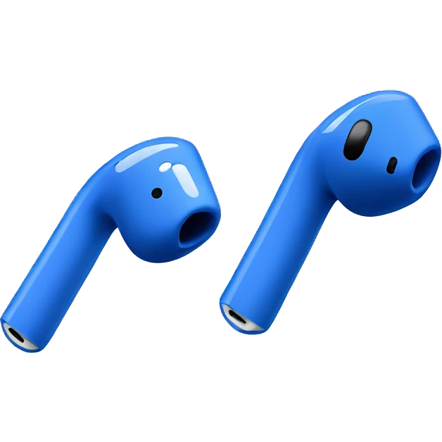 Blue AirPods emoji