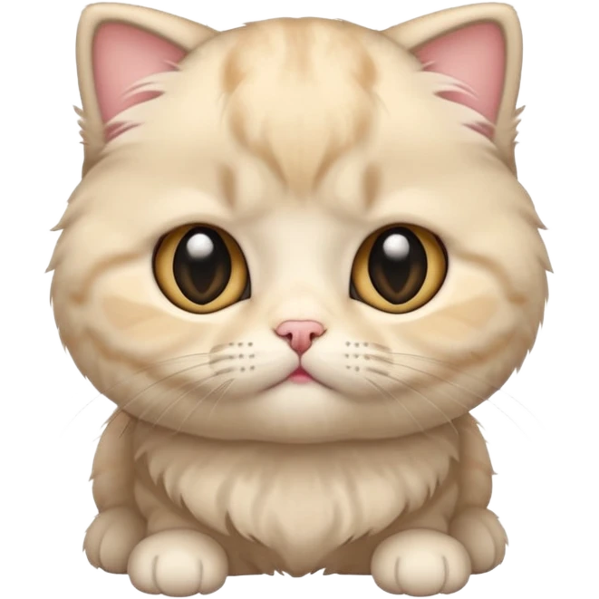 Scottish fold cream kitten emoji