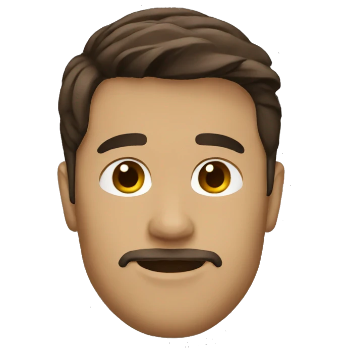 black suit brown hair emoji