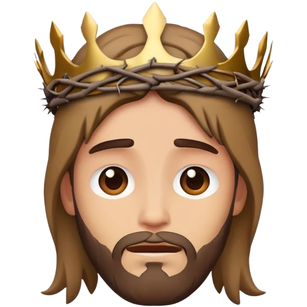 Jesus crown minimal emoji style emoji