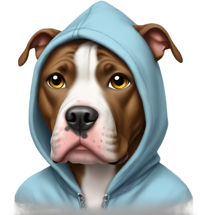 Pitbull wearing hoodie emoji