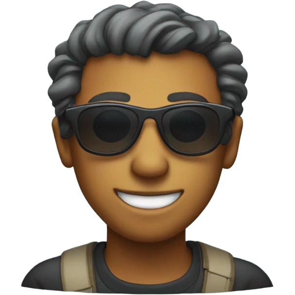cool smirk wearing sunglasses emoji