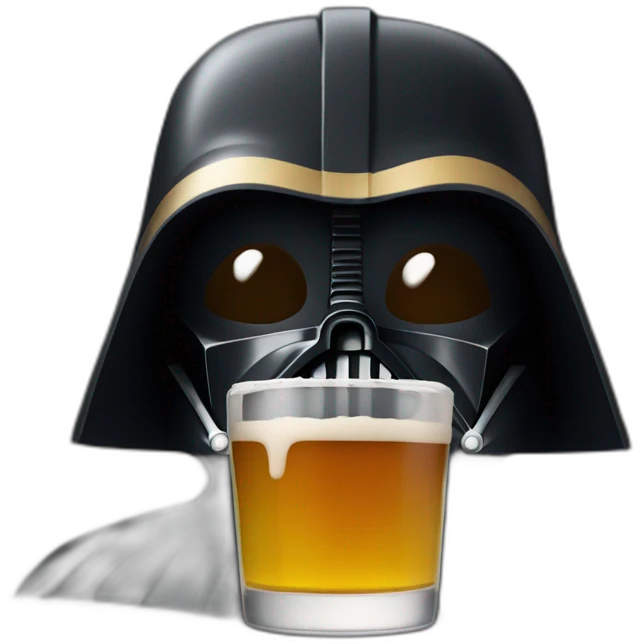 Dark vador embrasse ça biere emoji