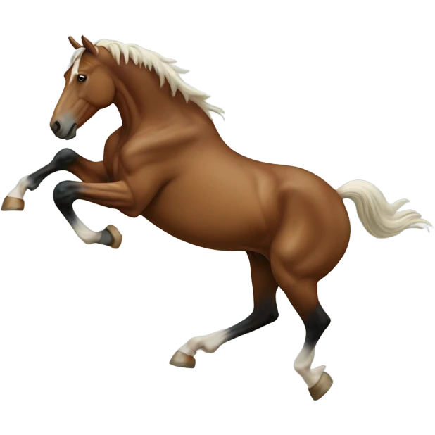 Horse jumping over the moon emoji