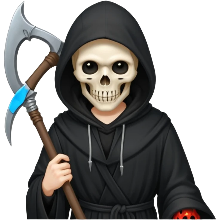 grim reaper blacked out holdin scythe emoji