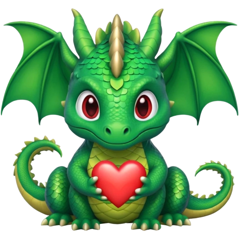 Dragon with heart eyes emoji