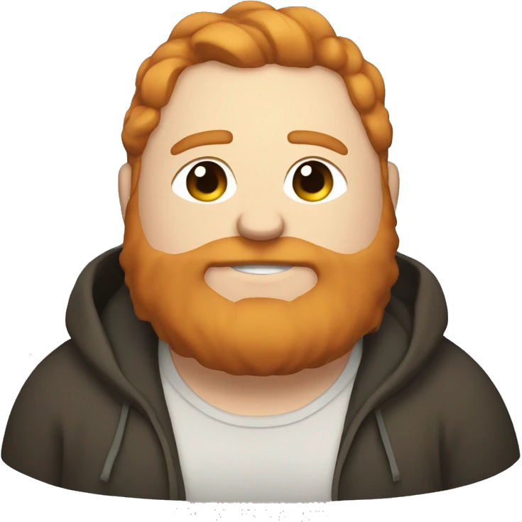 Fat streamer with ginger hair and beard named caseoh emoji