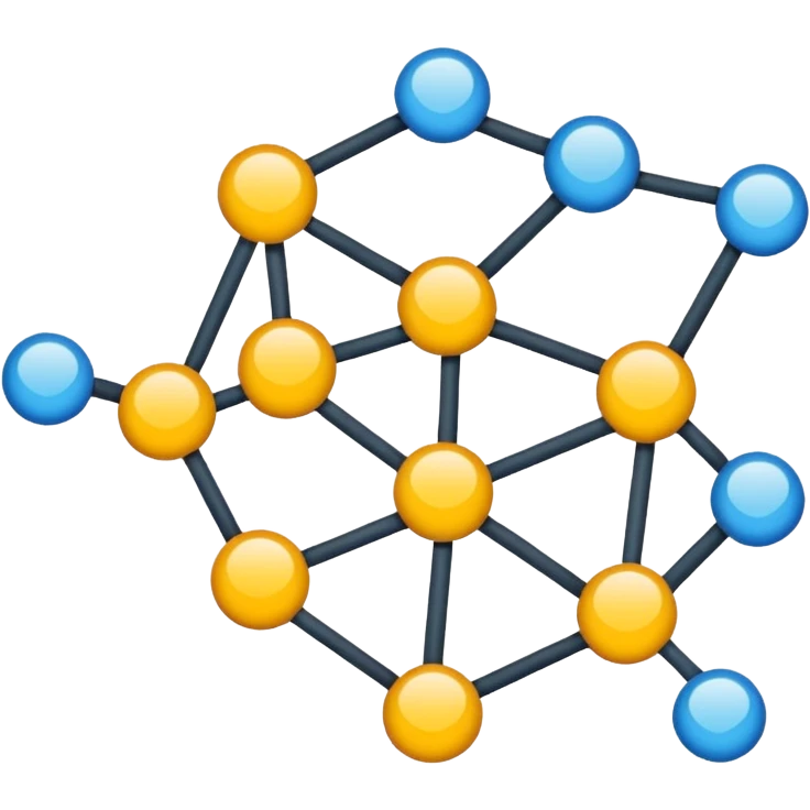A small graph with nodes emoji