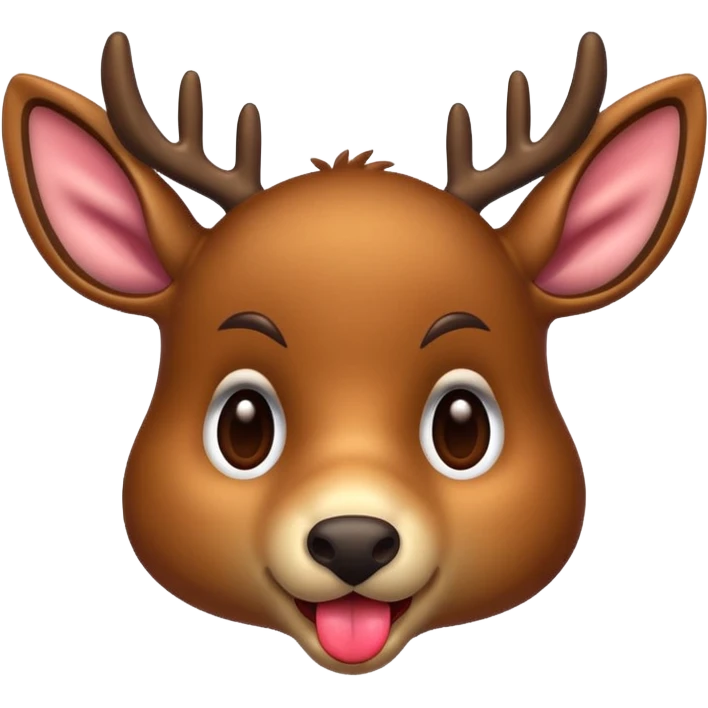 deer sticking its tongue out emoji