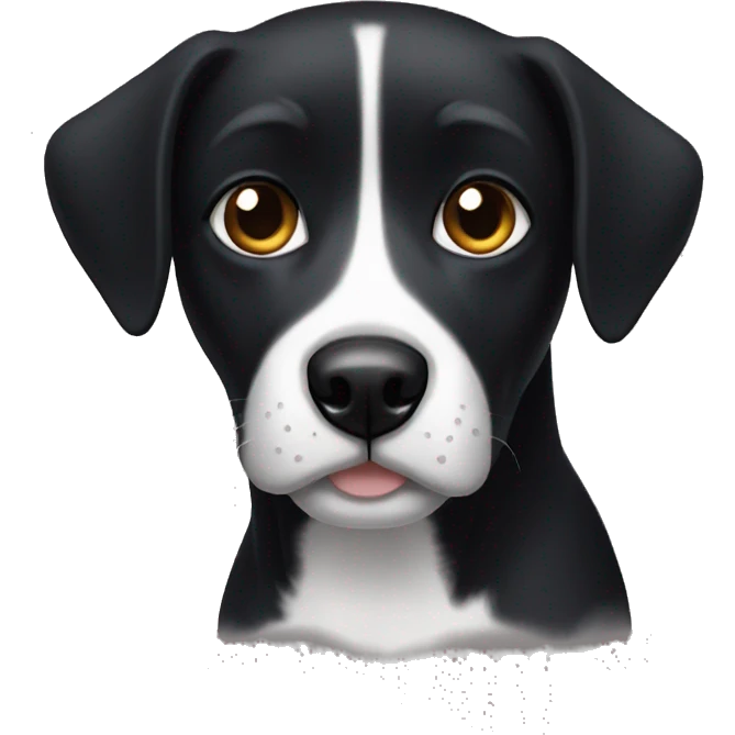 black dog with white eyebrows emoji