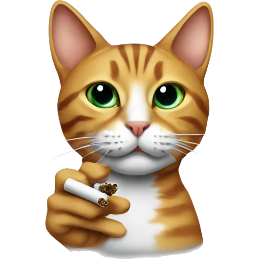 Cat smoking emoji