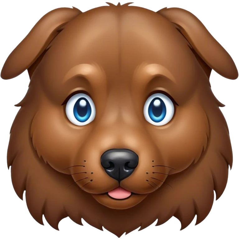 Dark dog one blue eye emoji