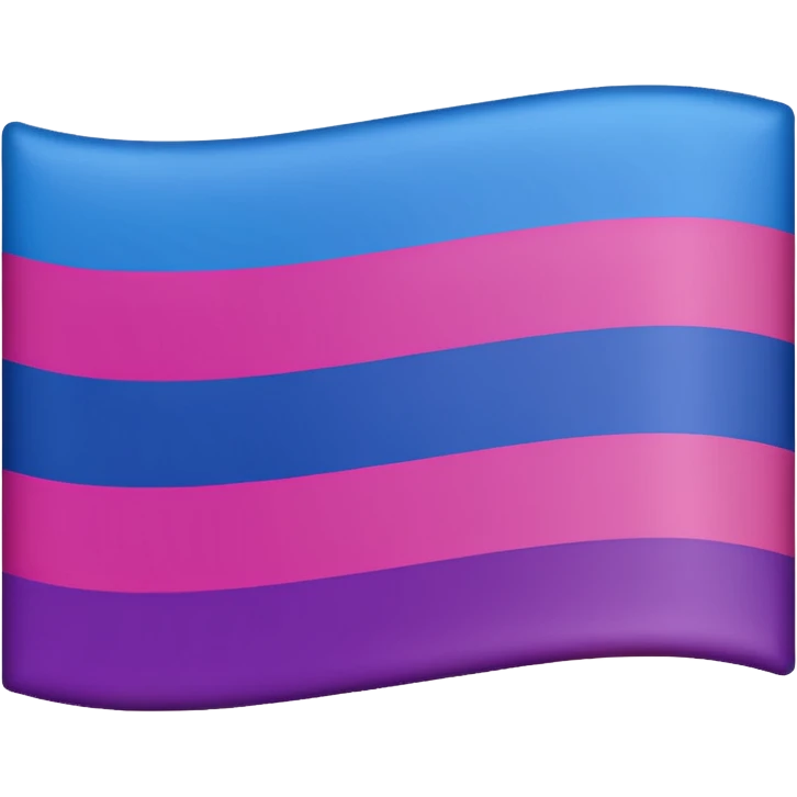 Straight flag combined with bisexual flag emoji